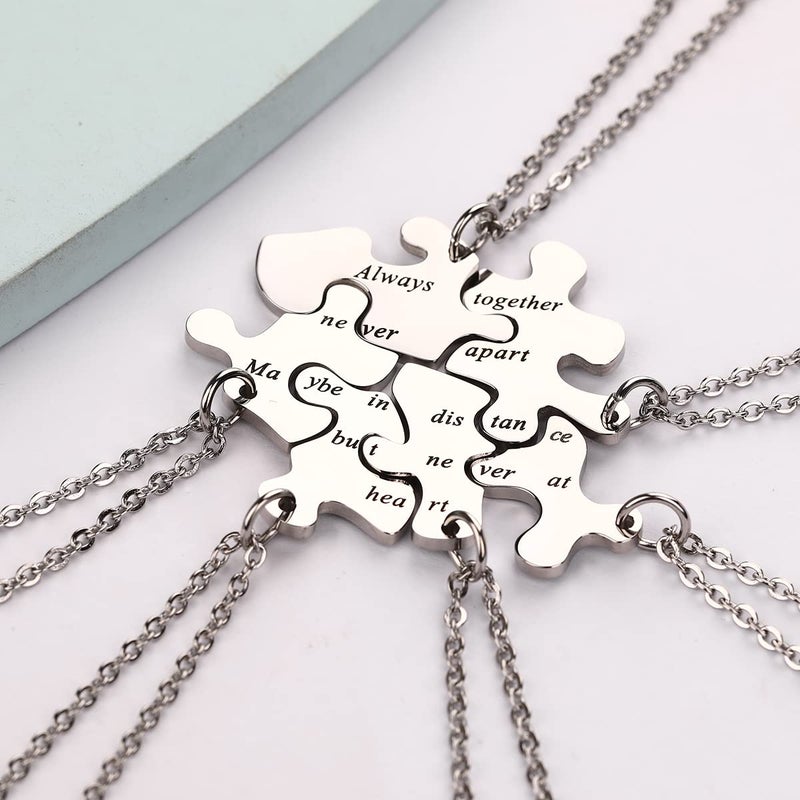 Yonhon 6 BFF Best Friend Necklace Puzzle Friendship Sister Necklace for 6 - Image 4